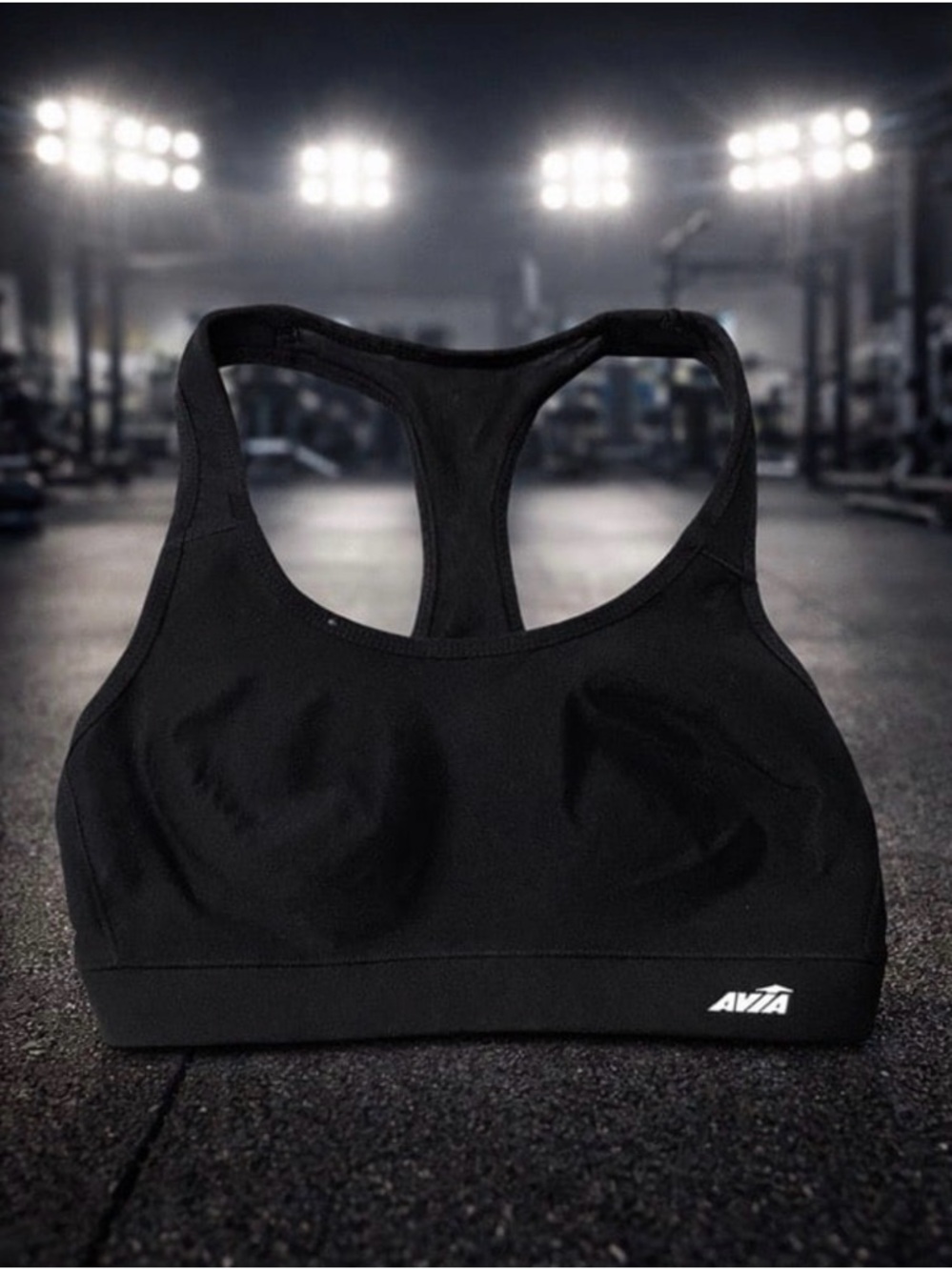 Avia Black Racerback High-Support Sports Bra- NWOT
